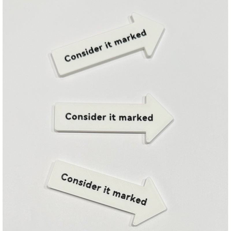 3 Pack - Consider it marked - White